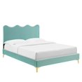 thumbnail image 1 of Modway Current Performance Velvet Queen Platform Bed, Multiple Colors, 1 of 3
