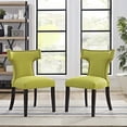 thumbnail image 1 of Modway Curve Dining Side Chair Fabric Set of 2 in Wheatgrass, 1 of 5