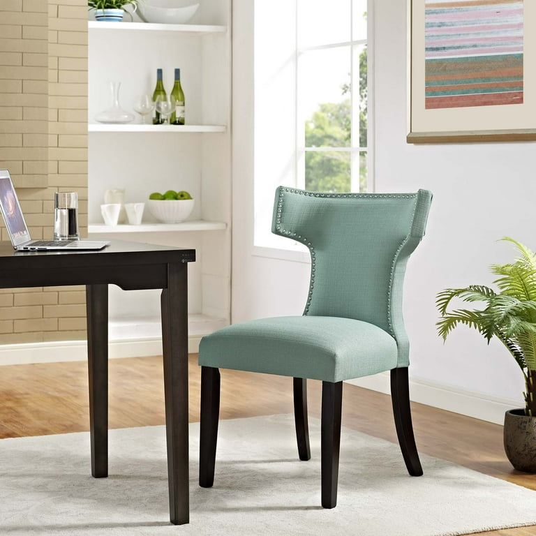 Modway Curve Fabric Dining Chair in Laguna