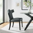 thumbnail image 1 of Modway Curve Solid Wood and Vegan Leather Dining Chair in Gray, 1 of 8