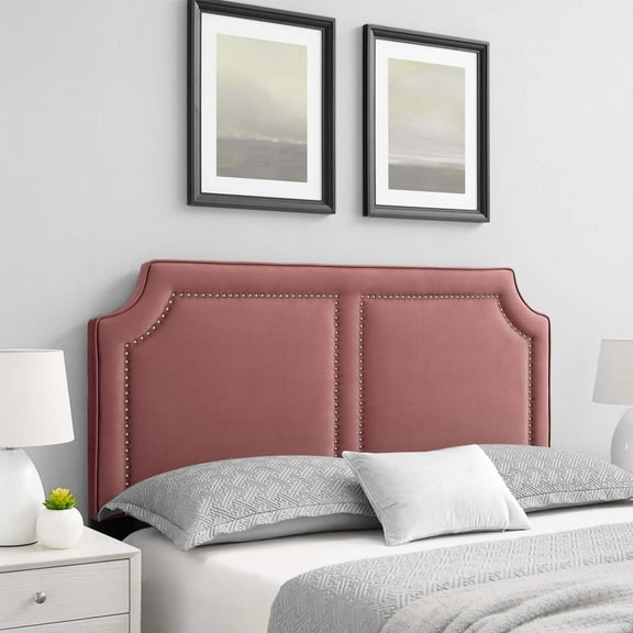 Modway Cynthia Performance Velvet King/California King Headboard in Dusty Rose