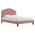 thumbnail image 1 of Modway Daisy Performance Velvet Queen Platform Bed, 1 of 11