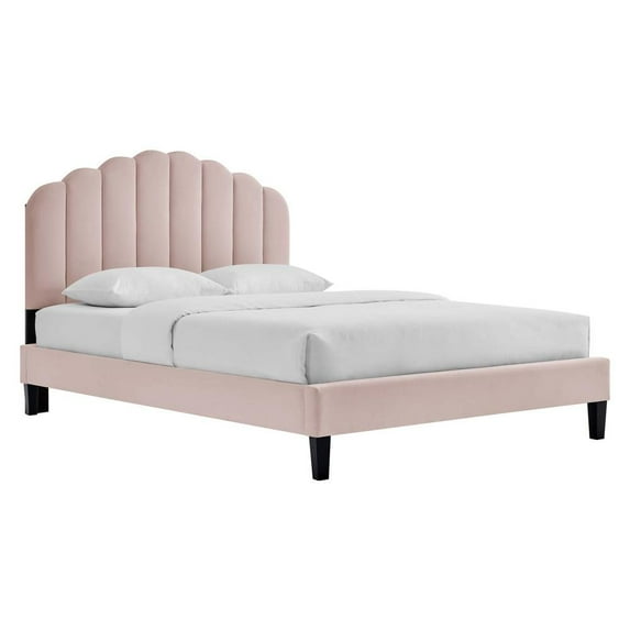 Daisy Performance Velvet Twin Platform Bed-MOD-7043