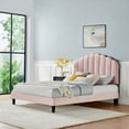thumbnail image 1 of Modway Daisy Performance Velvet Twin Platform Bed in Pink, 1 of 10