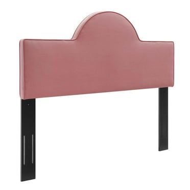 Modway Dawn Full/Queen Modern Performance Velvet Headboard in Dusty Rose
