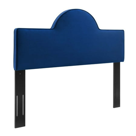 Modway Dawn Twin Performance Velvet Headboard in Navy