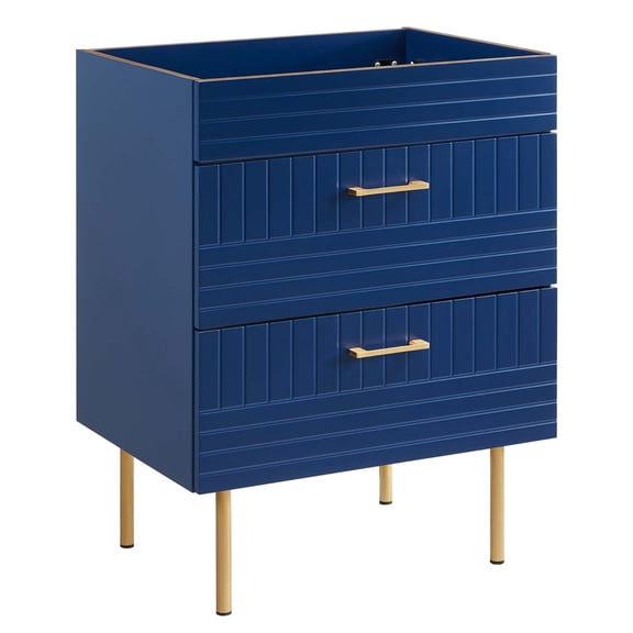 Modway Daybreak 23.5" Particleboard MDF Wood and Metal Bathroom Vanity in Blue