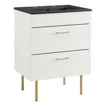 Modway Daybreak 24" Bathroom Vanity in White Black