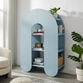 thumbnail image 1 of Daydream 58" Arched Bookshelf in Light Blue, 1 of 9