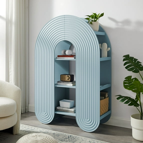 Daydream 58" Arched Bookshelf in Light Blue