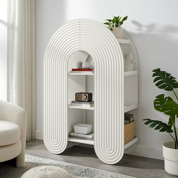 Daydream 58" Arched Bookshelf in White