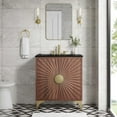 thumbnail image 1 of Modway Daylight 30" Solid Mango Wood Bathroom Vanity in Black/Walnut, 1 of 7