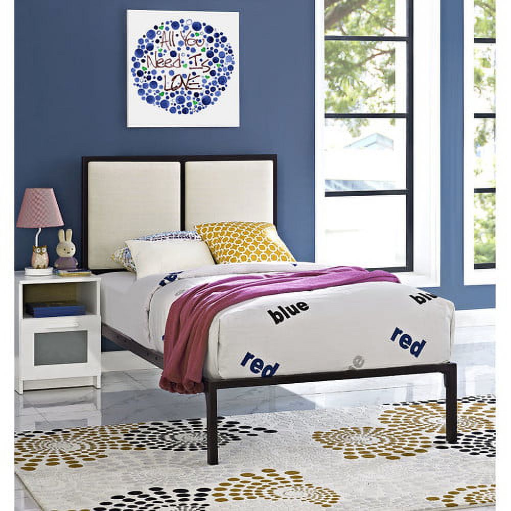 Laddi twin upholstered panel bed 2025