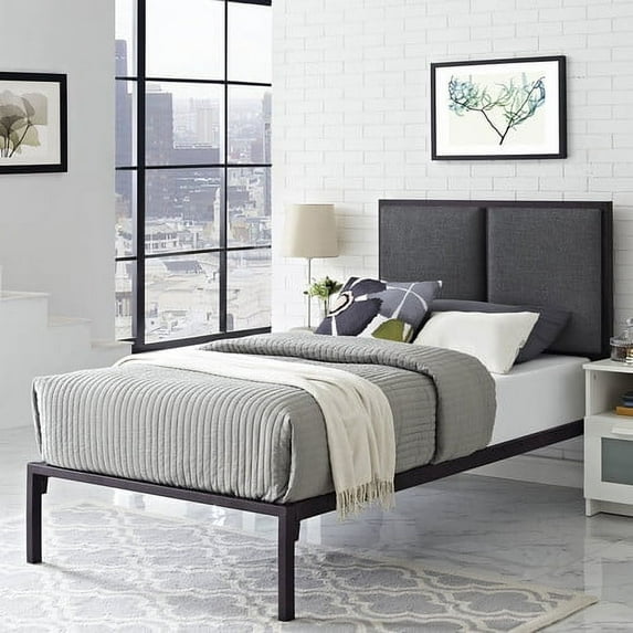 Modway Della King Upholstered Platform Bed, Multiple Colors