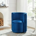 thumbnail image 1 of Modway Della Performance Velvet Fabric and Iron Swivel Chair in Navy, 1 of 9