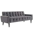 thumbnail image 1 of Modway Delve Performance Velvet Sofa in Gray, 1 of 5