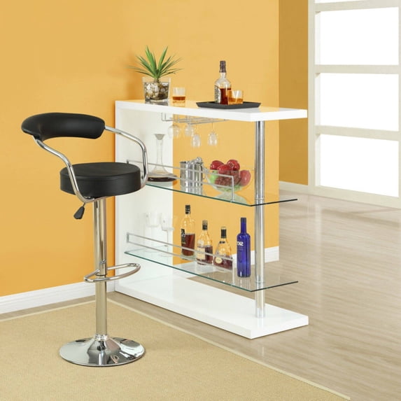 Modway Diner Bar Stool Set of 3 in Black