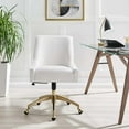 thumbnail image 1 of Modway Discern Performance Velvet Office Chair in White, 1 of 7