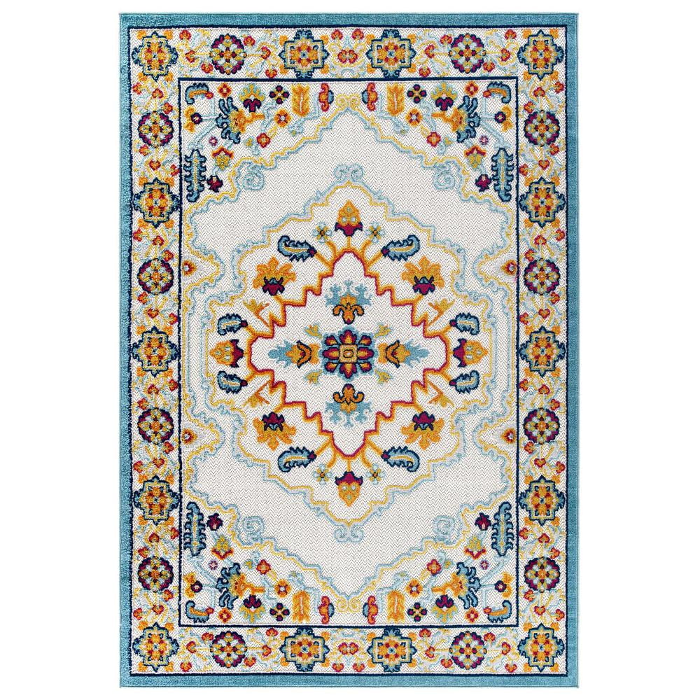 Multicolor Medallion 8' x 10' Synthetic Indoor/Outdoor Area Rug