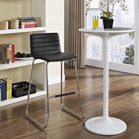 Modway Dive Bar Stool with Leatherette Seat, Multiple Colors