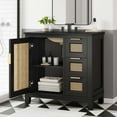 thumbnail image 1 of Modway Dixie 36” Solid Wood Bathroom Vanity Cabinet in Black Black, 1 of 10