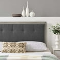 thumbnail image 1 of Modway Draper Tufted King Fabric and Wood Headboard in Gray Charcoal, 1 of 9