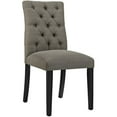 thumbnail image 1 of Modway Duchess 21.5" Button Tufted Polyester Fabric Dining Chair in Granite Gray, 1 of 6