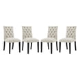 thumbnail image 1 of Modway Duchess Dining Chair Fabric Set of 4 in Beige, 1 of 4