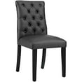 thumbnail image 1 of Modway Duchess Button Tufted Vegan Leather Dining Chair in Black, 1 of 6