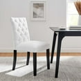 thumbnail image 1 of Modway Duchess Solid Wood and Button Tufted Fabric Dining Chair in White, 1 of 8