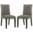 thumbnail image 1 of Modway Duchess 21.5" Modern Style Fabric Dining Chair in Granite Gray (Set of 2), 1 of 5