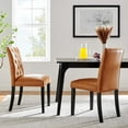 thumbnail image 1 of Modway Duchess Dining Chair Vinyl Set of 2 in Tan, 1 of 10