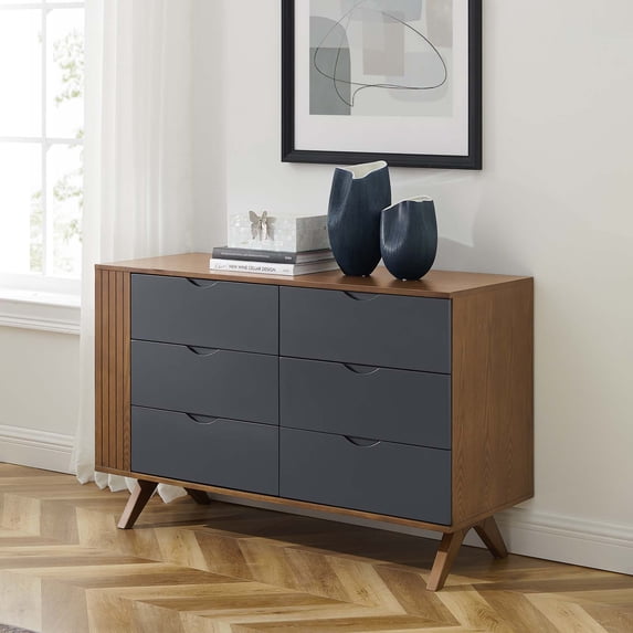 Modway Dylan Dresser in Walnut Gray