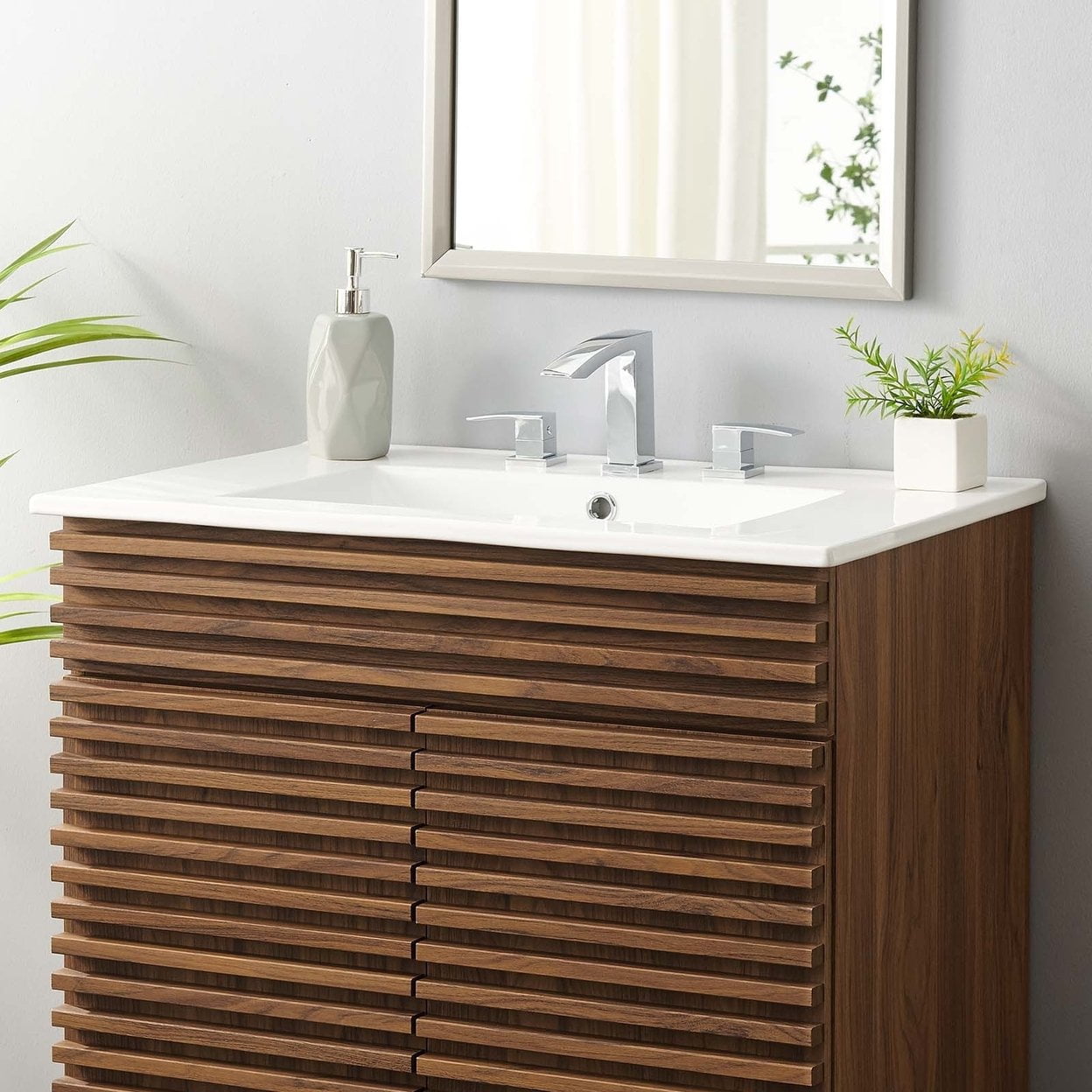 Cayman 30'' White Ceramic Rectangular Bathroom Sink