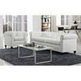 thumbnail image 1 of Modway Earl 2 Piece Faux Leather Tufted Sofa Set in White, 1 of 6