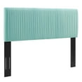 thumbnail image 1 of Modway Eloise Channel Tufted Performance Velvet Twin Headboard in Mint, 1 of 6