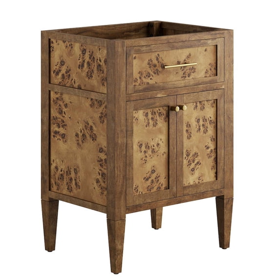 Modway Elysian 24" Wood Bathroom Vanity Cabinet (Sink Basin Not Included) in Brown