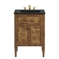thumbnail image 1 of Modway Elysian 24" Modern Wood Bathroom Vanity in Black and Brown, 1 of 17