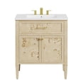 thumbnail image 1 of Modway Elysian 30" Modern Wood Bathroom Vanity in White and Burl Oatmeal, 1 of 17