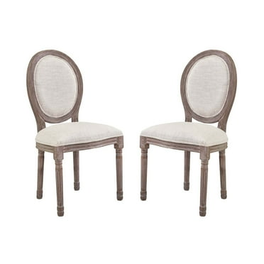 GDF Studio Wendell Rustic Fabric Upholstered Wood and Cane Dining ...