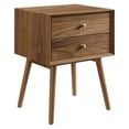thumbnail image 1 of Modway Ember Wood Nightstand With USB Ports in Walnut Walnut, 1 of 8