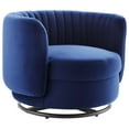 thumbnail image 1 of Embrace Tufted Performance Velvet Performance Velvet Swivel Chair, 1 of 8