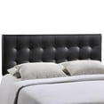 thumbnail image 1 of Modway Emily Queen Upholstered Faux Leather and Wood Headboard in Black, 1 of 9