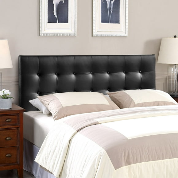 Modway Emily Tufted Button Headboard, King, Black
