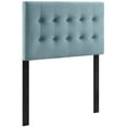 thumbnail image 1 of Emily Twin Biscuit Tufted Performance Velvet Headboard in Light Blue, 1 of 8