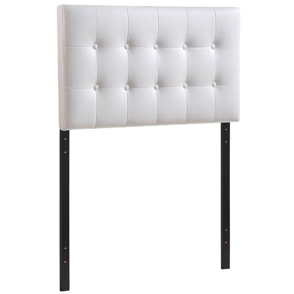 Modway Emily Tufted Twin Headboard - Faux Leather Upholstered - Ideal ...