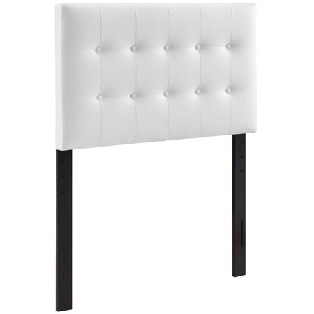Modway Emily Tufted Button Headboard, Twin, White