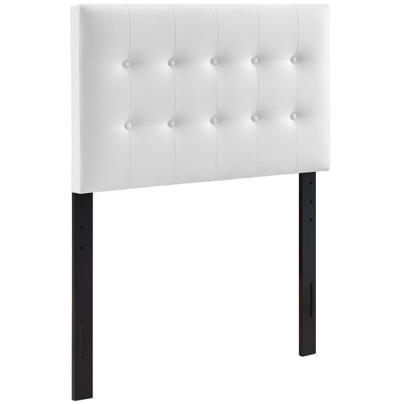 Modway Emily Tufted Button Headboard, Twin, White