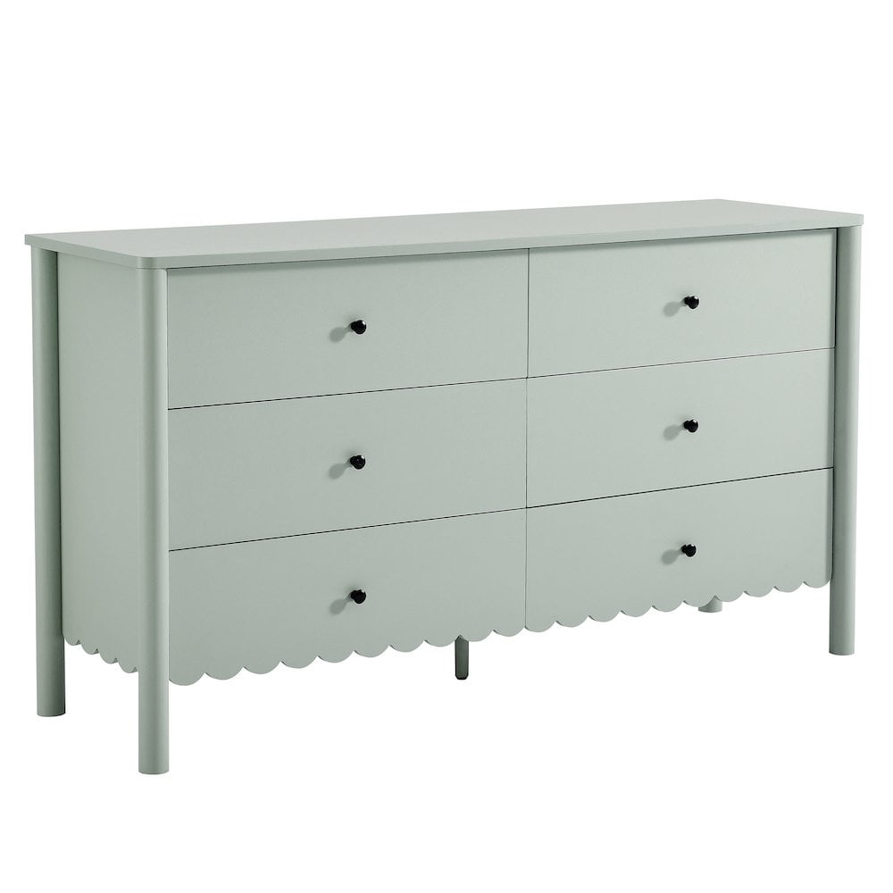 Modway Emmeline Scalloped 6-Drawer Dresser