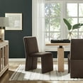 thumbnail image 1 of Emory Upholstered Performance Velvet Dining Side Chair in Chocolate, 1 of 9